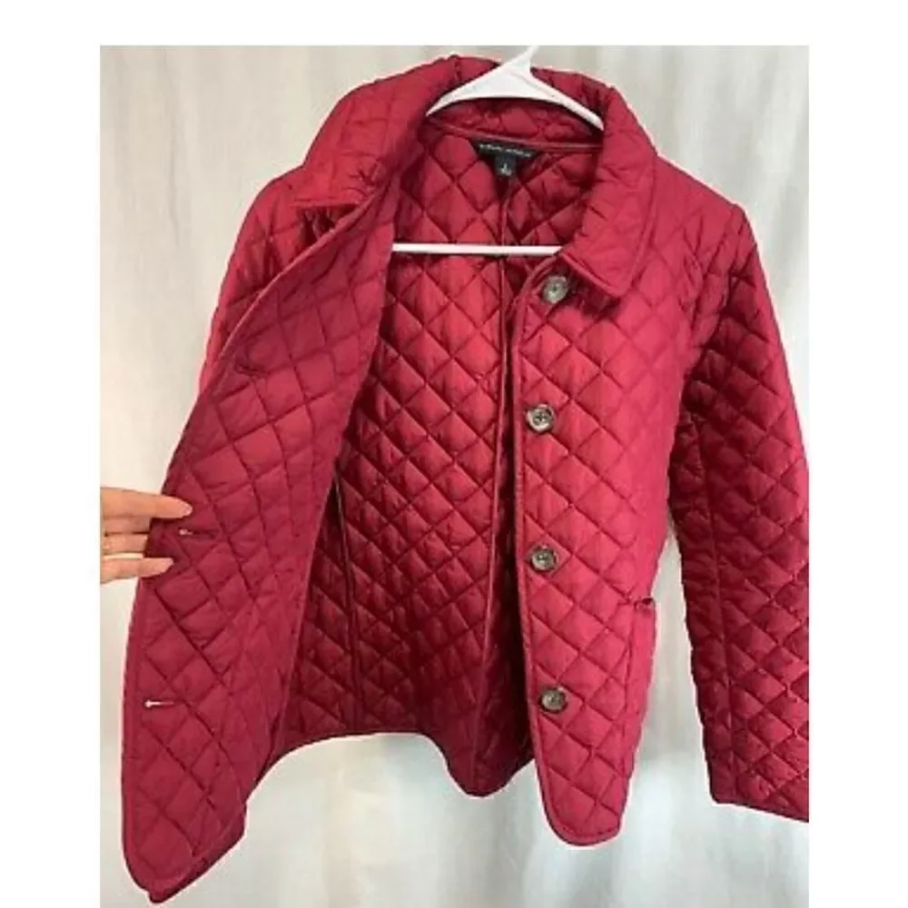 Banana Republic Red Quilted Jacket